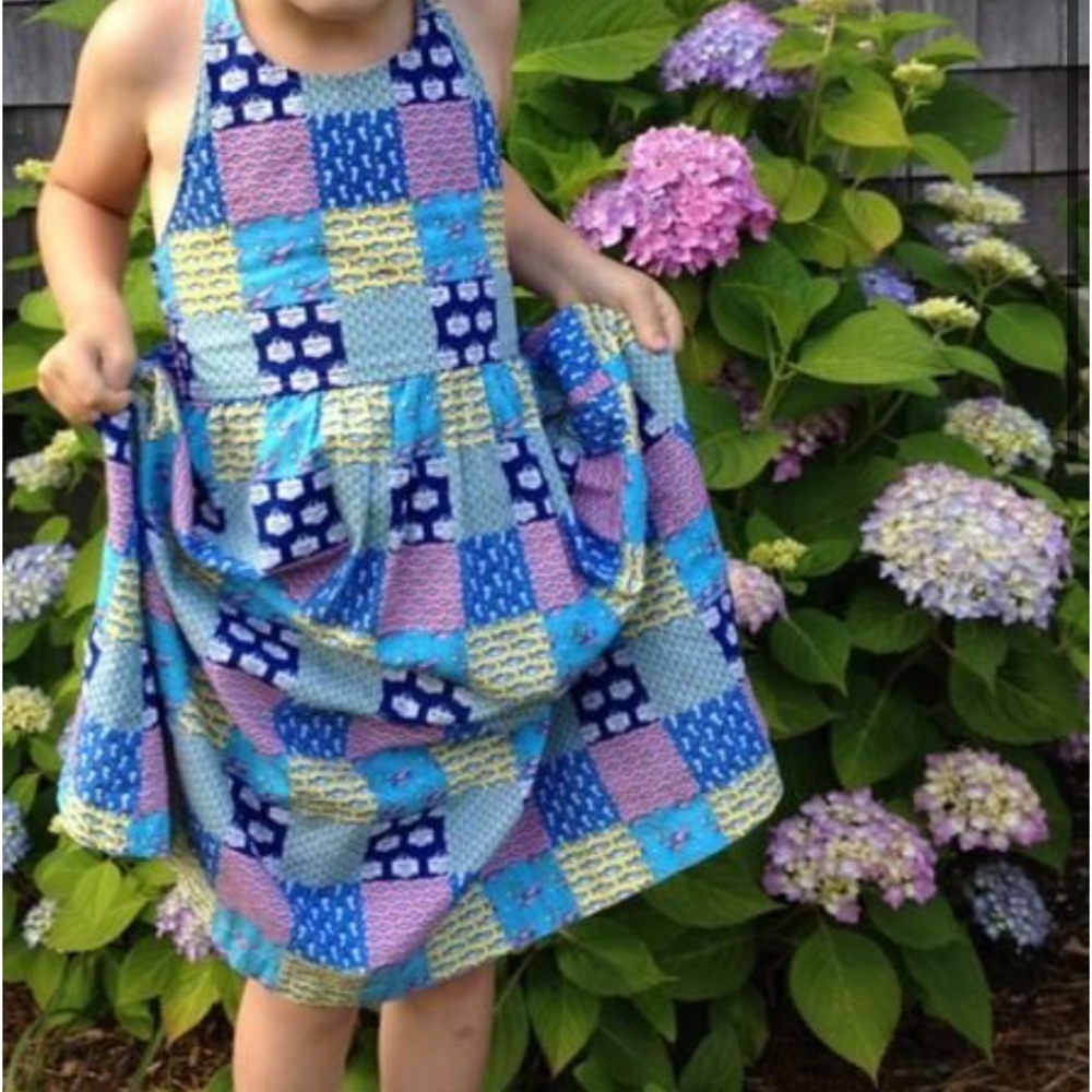 Vineyard Vines Island Town, Martha Vineyards, Halter Patchwork Sun Dress